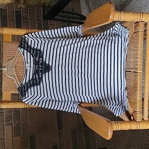 C EST 1946 stripped , lace top size XS